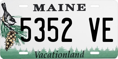 ME license plate 5352VE