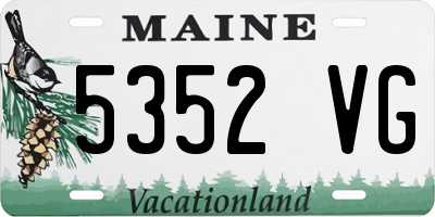 ME license plate 5352VG