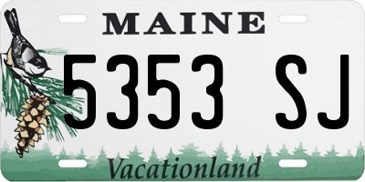 ME license plate 5353SJ