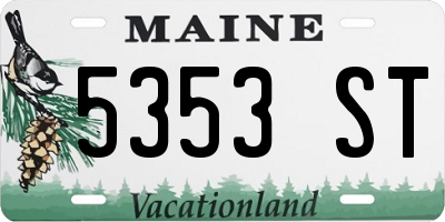 ME license plate 5353ST
