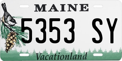 ME license plate 5353SY