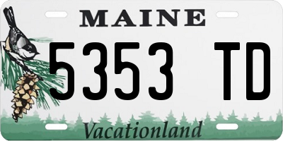 ME license plate 5353TD