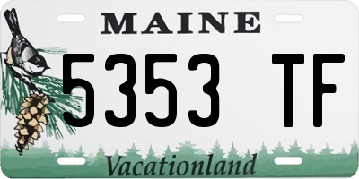 ME license plate 5353TF