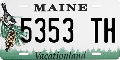 ME license plate 5353TH