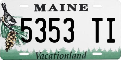 ME license plate 5353TI