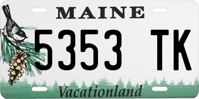 ME license plate 5353TK