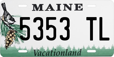 ME license plate 5353TL