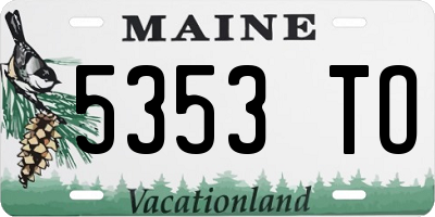 ME license plate 5353TO