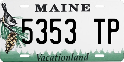 ME license plate 5353TP