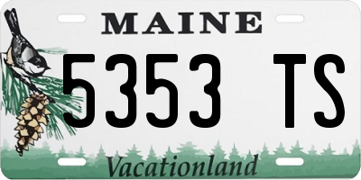 ME license plate 5353TS