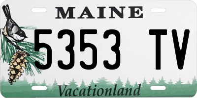 ME license plate 5353TV