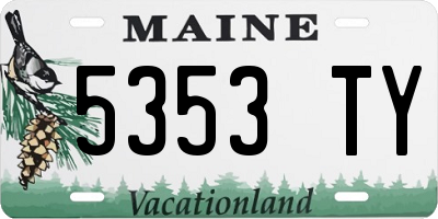ME license plate 5353TY