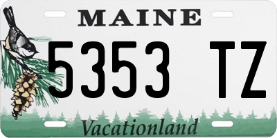 ME license plate 5353TZ