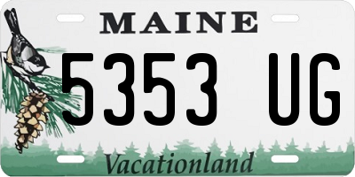 ME license plate 5353UG