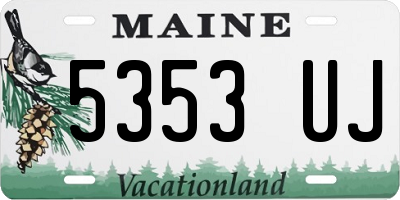ME license plate 5353UJ