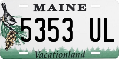 ME license plate 5353UL