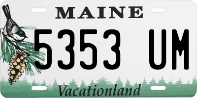 ME license plate 5353UM