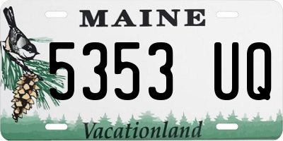 ME license plate 5353UQ