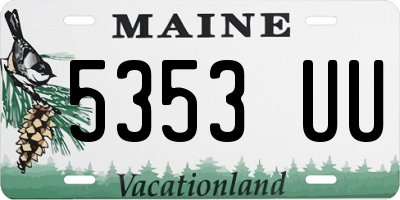 ME license plate 5353UU