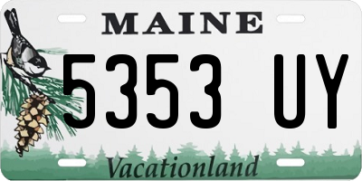 ME license plate 5353UY