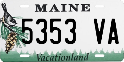 ME license plate 5353VA