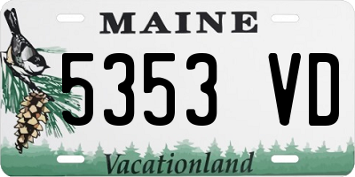 ME license plate 5353VD