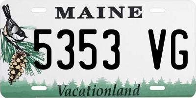 ME license plate 5353VG