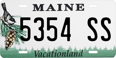 ME license plate 5354SS