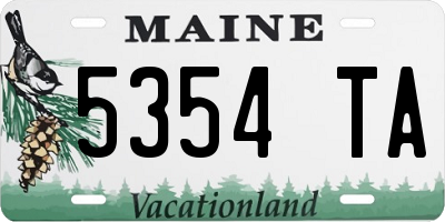 ME license plate 5354TA