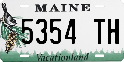 ME license plate 5354TH