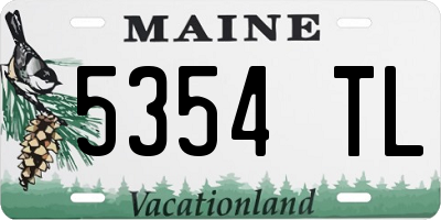 ME license plate 5354TL