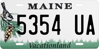 ME license plate 5354UA