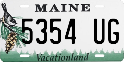 ME license plate 5354UG