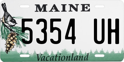 ME license plate 5354UH