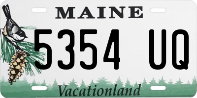 ME license plate 5354UQ
