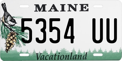 ME license plate 5354UU