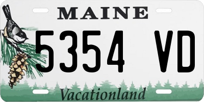 ME license plate 5354VD