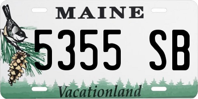 ME license plate 5355SB