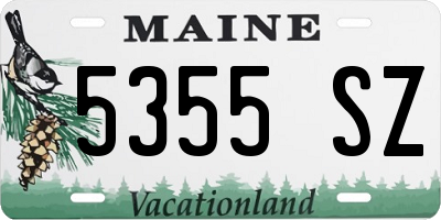 ME license plate 5355SZ