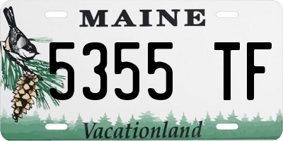ME license plate 5355TF