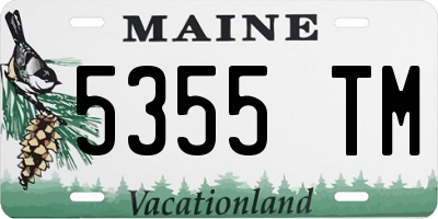 ME license plate 5355TM