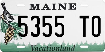 ME license plate 5355TO