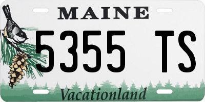 ME license plate 5355TS