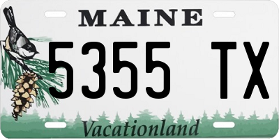 ME license plate 5355TX