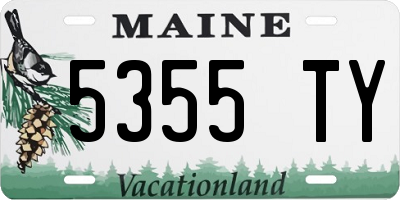 ME license plate 5355TY