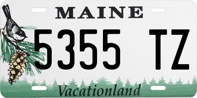 ME license plate 5355TZ
