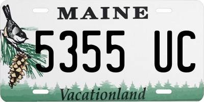 ME license plate 5355UC