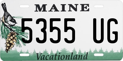 ME license plate 5355UG