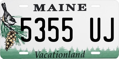 ME license plate 5355UJ