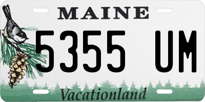 ME license plate 5355UM